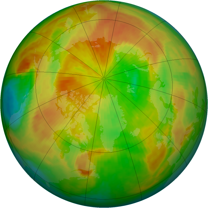 Arctic ozone map for 01 April 2000